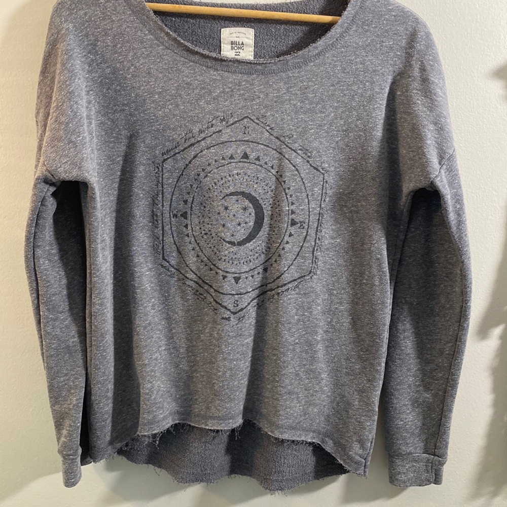 Moon and stars grey sweatshirt